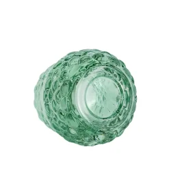 Nimara Naja glas fyrfadsstage grøn 7 cm* Lysestager