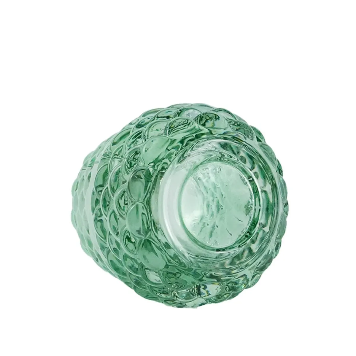 Nimara Naja glas fyrfadsstage grøn 7 cm* Lysestager