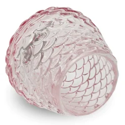 Nimara Naja glas fyrfadsstage lyserød 7 cm* Lysestager
