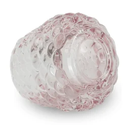Nimara Naja glas fyrfadsstage lyserød 7 cm* Lysestager