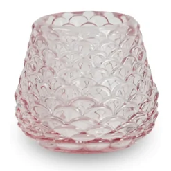 Nimara Naja glas fyrfadsstage lyserød 7 cm* Lysestager