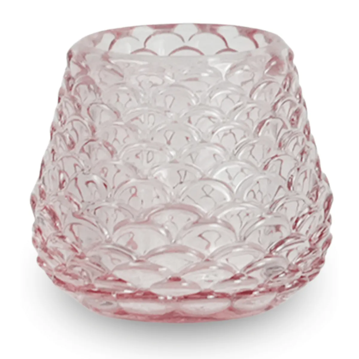 Nimara Naja glas fyrfadsstage lyserød 7 cm* Lysestager
