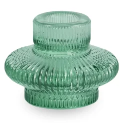 Nimara Nala glas lysestage grøn 6 cm* Lysestager