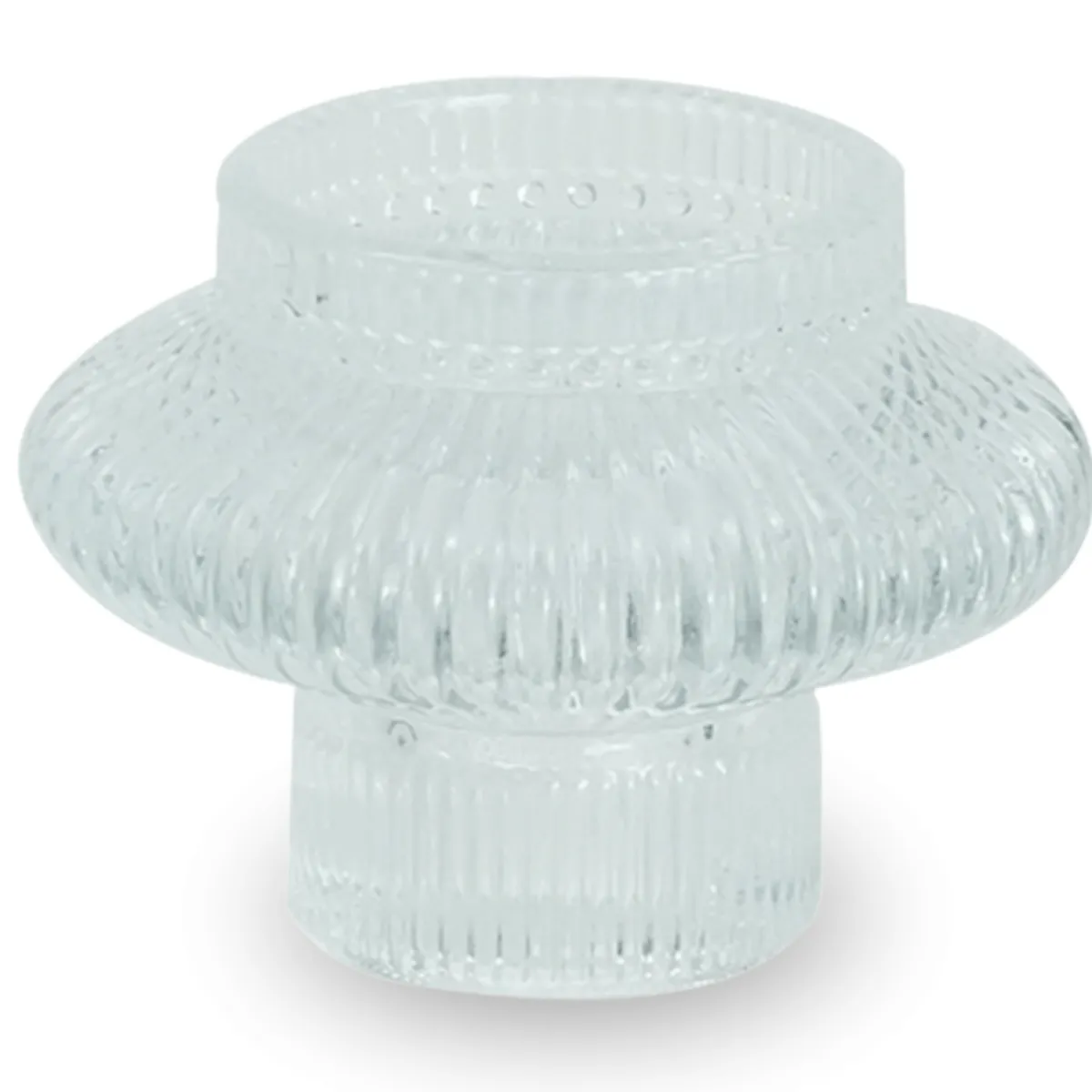Nimara Nala glas lysestage klar 6 cm* Lysestager