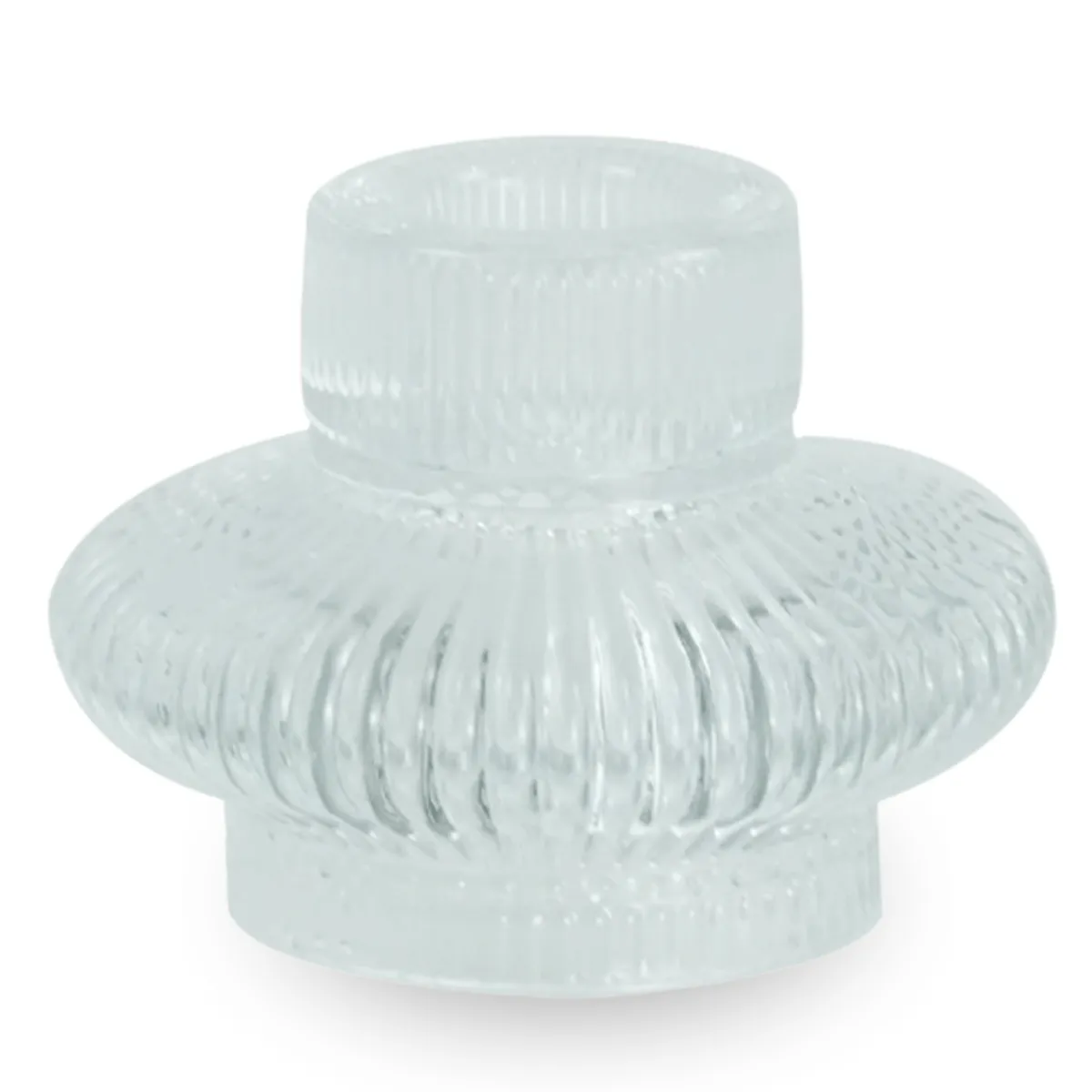 Nimara Nala glas lysestage klar 6 cm* Lysestager