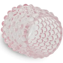 Nimara Nelly glas fyrfadsstage lyserød 8,5 cm* Lysestager