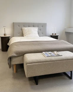 Nimara Nia sengegavl 140x63 cm i beige tekstil* Sengegavle|Alle Senge