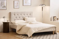 Nimara Nia sengegavl 140x63 cm i beige tekstil* Sengegavle|Alle Senge