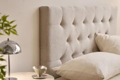 Nimara Nia sengegavl 140x63 cm i beige tekstil* Sengegavle|Alle Senge