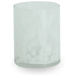 Nimara Nina glas fyrfadsstage hvid 10 cm* Lysestager