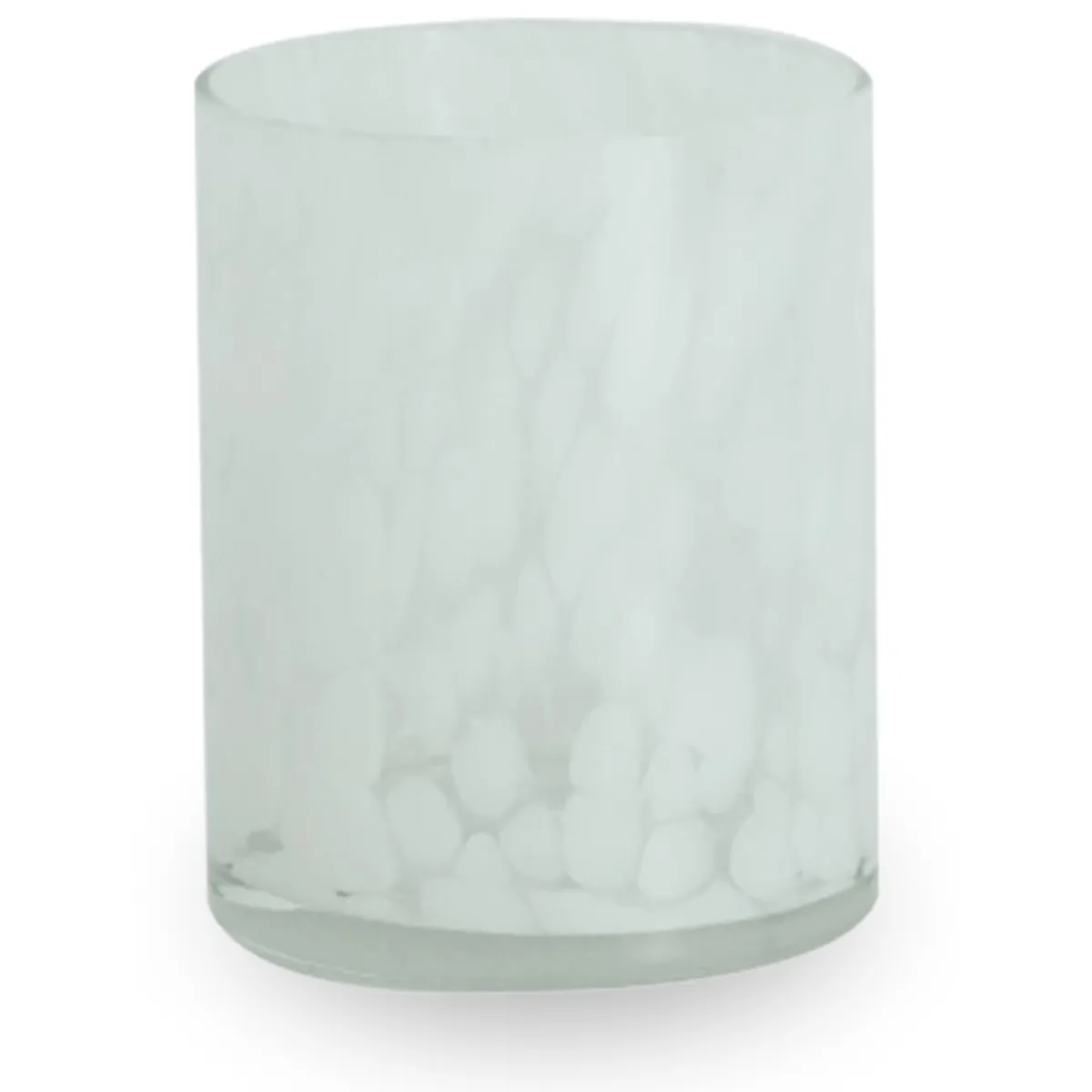 Nimara Nina glas fyrfadsstage hvid 10 cm* Lysestager