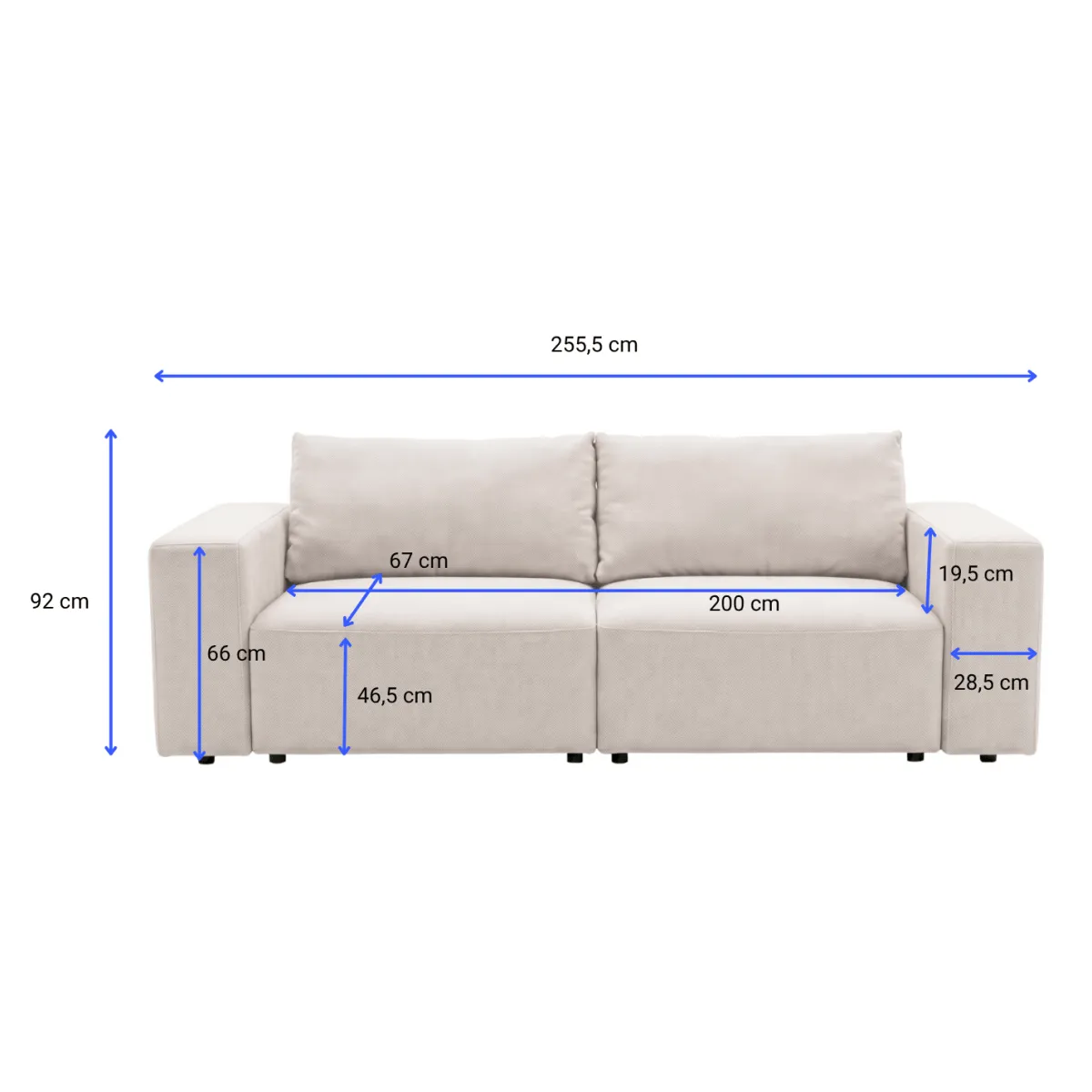 Nimara Noelle sovesofa i beige tekstil* Sofaer|Alle Senge