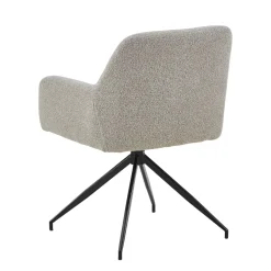 Nimara Ofelia Spisebordsstol - Beige Boucle Med Drejefunktion 360 Grader* Spisebordsstole
