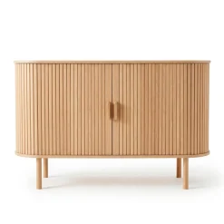 Nimara Penelope skænk med jalousilåger i eg - 120x40x78 cm* Kommoder & Skænke|Tv Borde