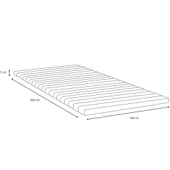 Nimara Premium Aksel hvid topmadras i memoryskum 140x200x7 cm* Alle Madrasser|Topmadrasser