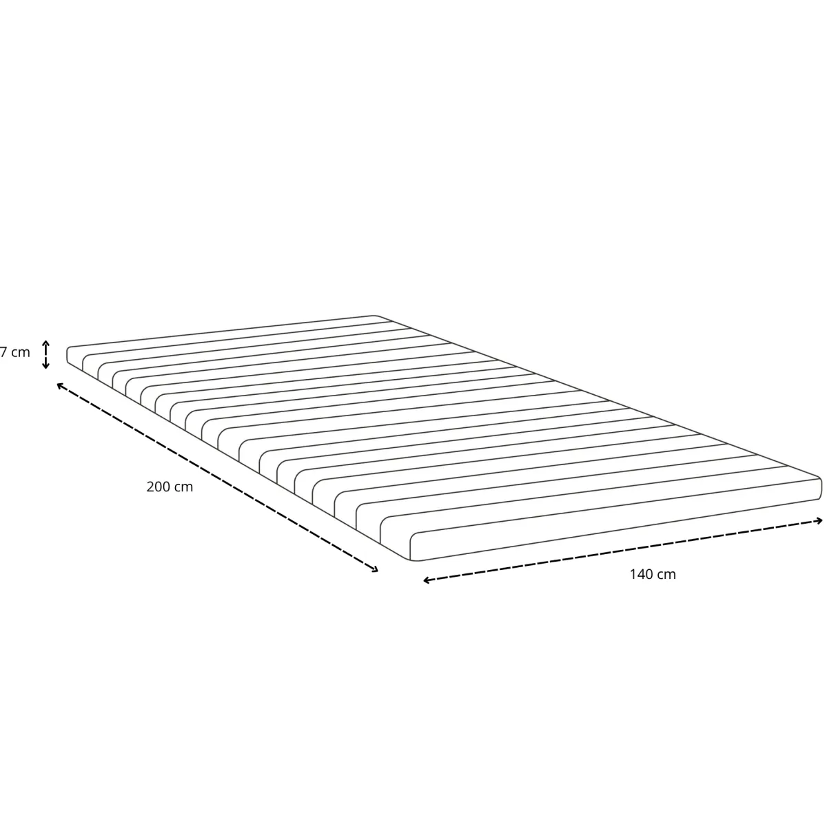 Nimara Premium boxmadras seng i beige 140x200 cm med 7 cm topmadras i memoryskum ekskl. ben* Boxmadrasser|Alle Senge