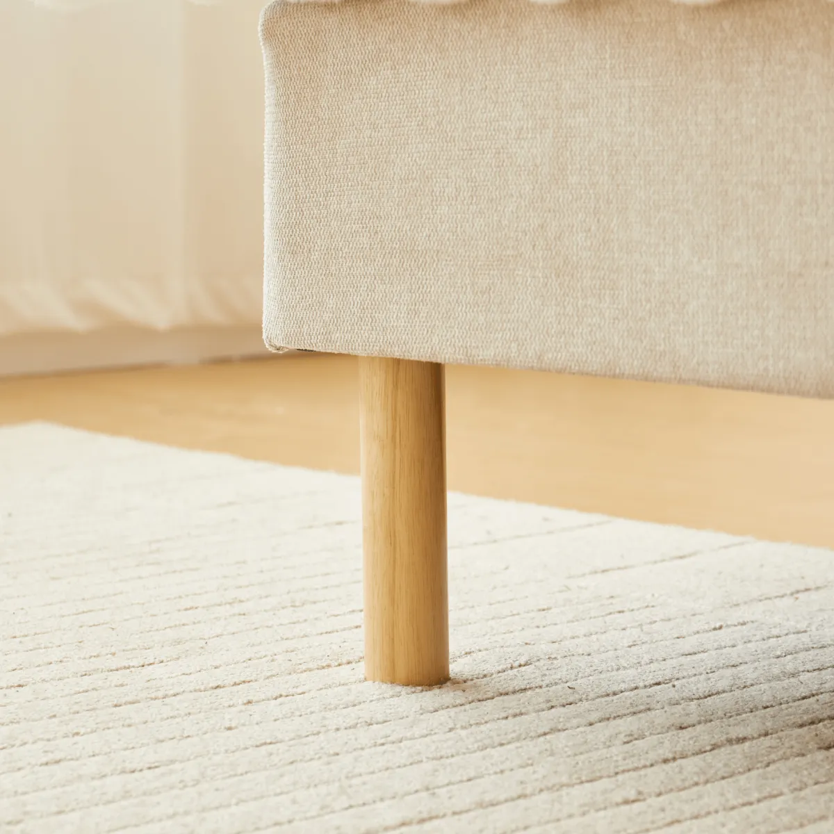 Nimara Premium boxmadras seng i beige med 90x200 cm med 7 cm topmadras i memoryskum ekskl. ben* Boxmadrasser|Alle Senge