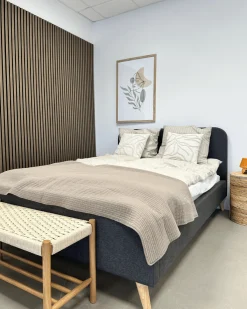 Nimara Premium Christian seng i grå 140x200 cm inkl. sengelameller og madrasser* Sengerammer|Alle Senge