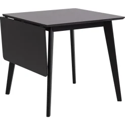 Nimara Rickie - Sort klap ud spisebord med tillægsplade i sortlakeret egefiner - 80/120 x 80 cm* Spiseborde