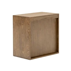 Nimara Rumi Vægreol med skuffer 33x20x33 cm røget eg inkl. vægophæng* Reoler|Opbevaring Til Spisestuen