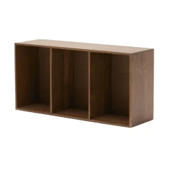 Nimara Rumi Vægreol med tre rum 33x20x66 cm røget eg inkl. vægophæng* Reoler|Opbevaring Til Spisestuen