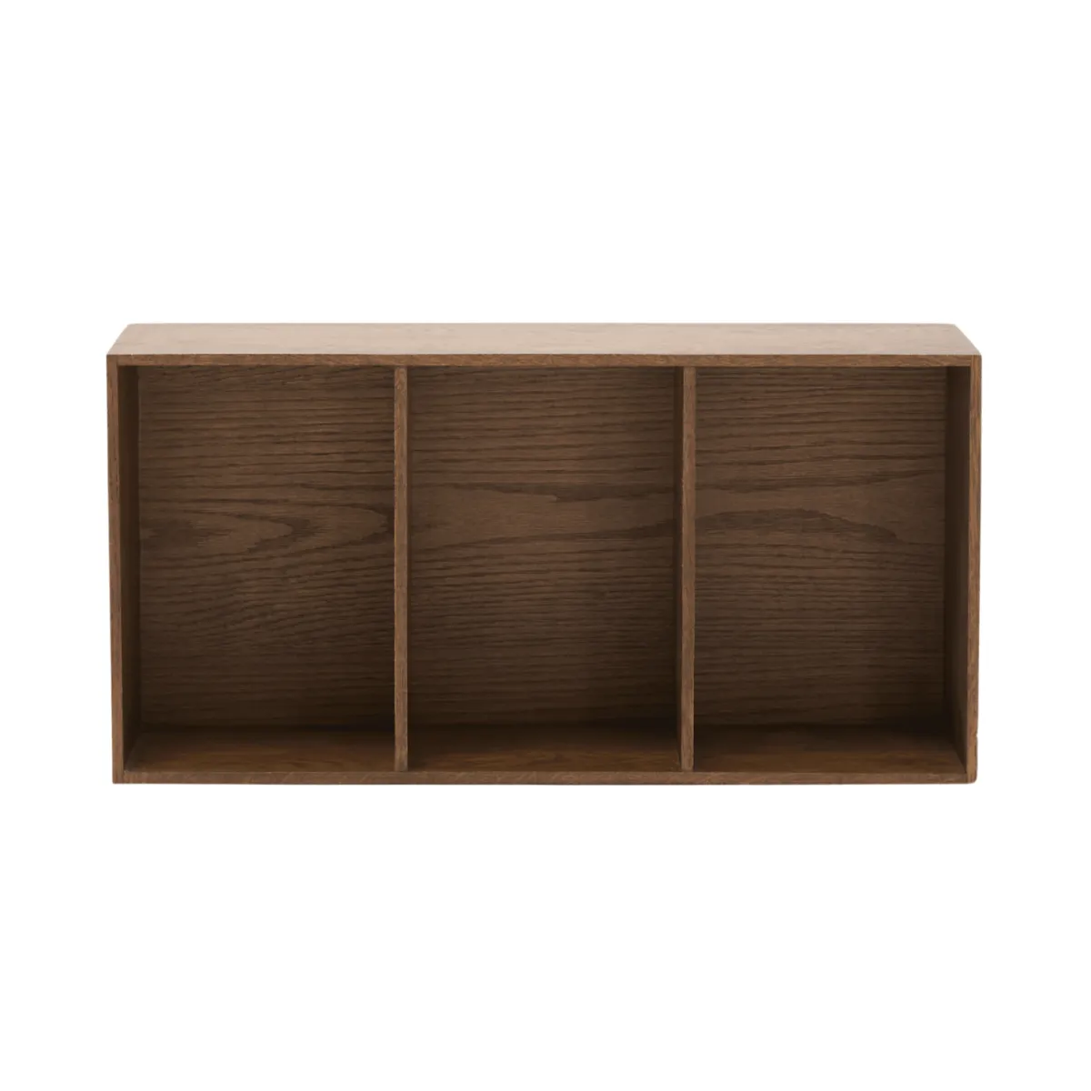Nimara Rumi Vægreol med tre rum 33x20x66 cm røget eg inkl. vægophæng* Reoler|Opbevaring Til Spisestuen