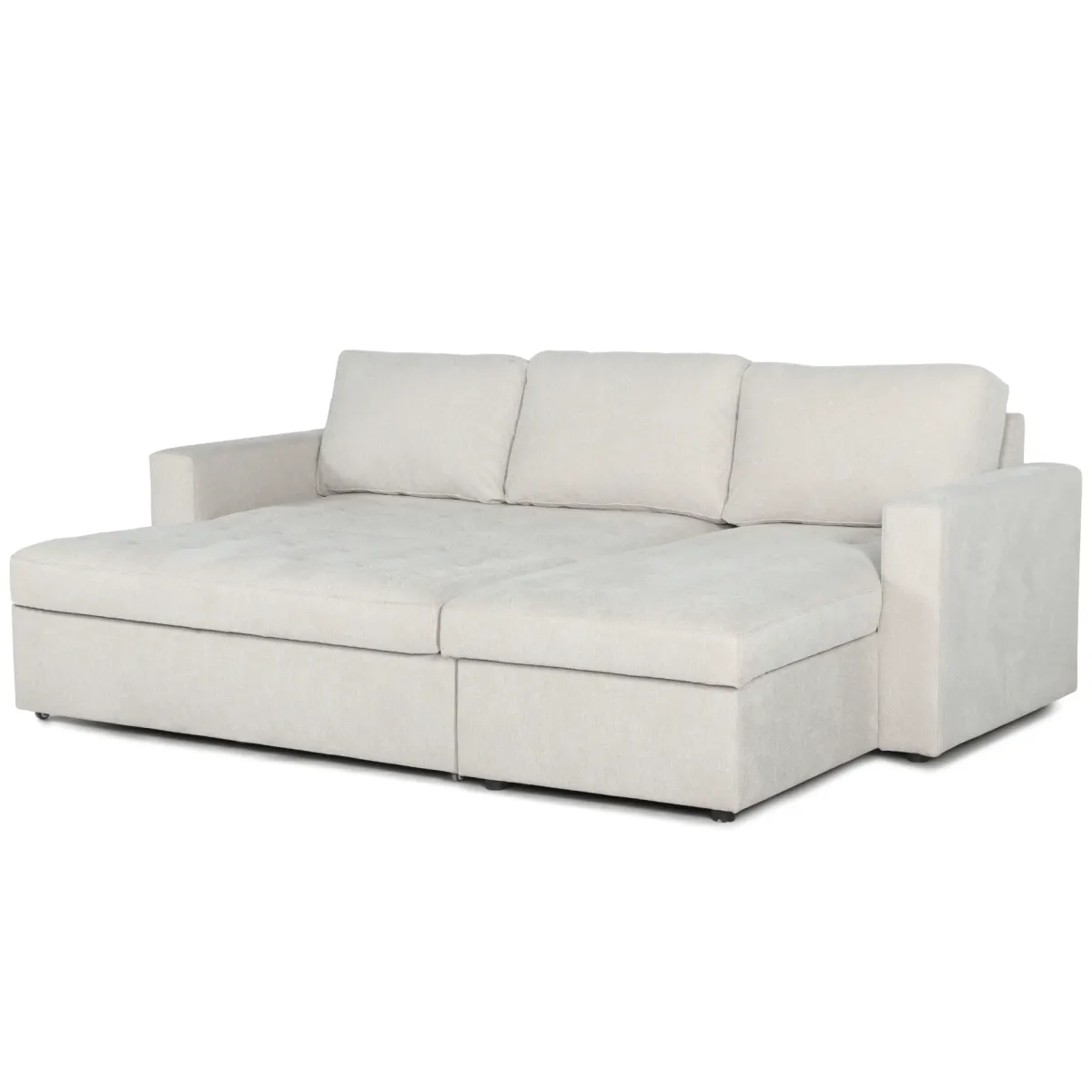 Nimara Sinus beige sovesofa med vendbar chaiselong og opbevaring* Sofaer|Sovesofaer