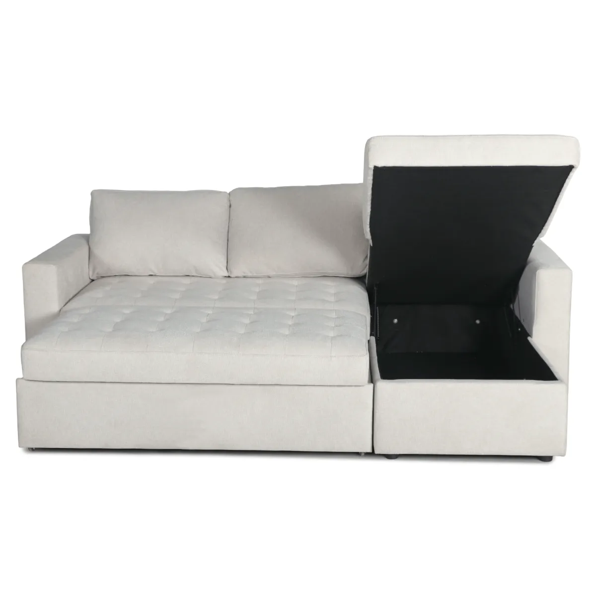 Nimara Sinus beige sovesofa med vendbar chaiselong og opbevaring* Sofaer|Sovesofaer