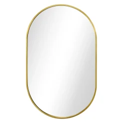 Nimara Sofie Ovalt Spejl Med Messing/Guld Ramme 50 x 80 cm* Spejle