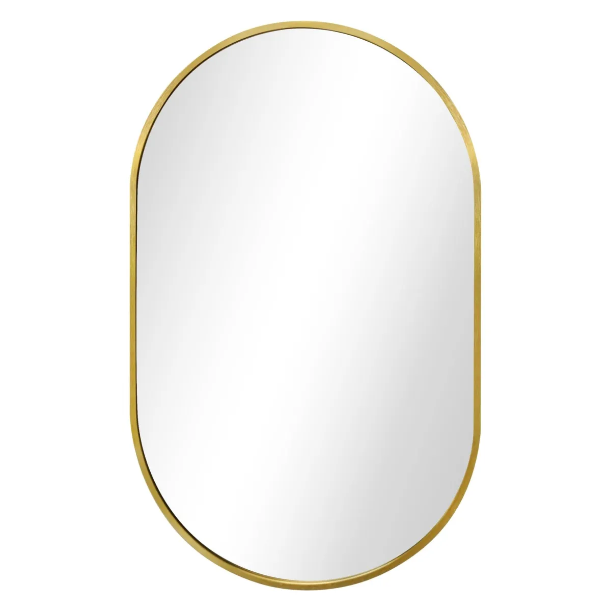 Nimara Sofie Ovalt Spejl Med Messing/Guld Ramme 50 x 80 cm* Spejle