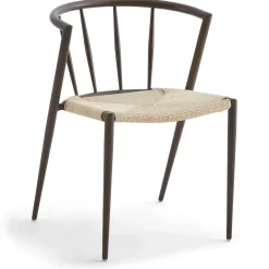 Nimara Spisebordssæt - Lewis lamel spisebord Ø120 cm med udtræk i røget egefiner + 6 x Bella spisebordsstole i røget eg* Spisebordssæt