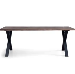 Nimara Spisebordssæt - Susan plankebord i røget eg 200 cm + 6 x Bella spisebordsstol i røget egelook med fletsæde* Spisebordssæt