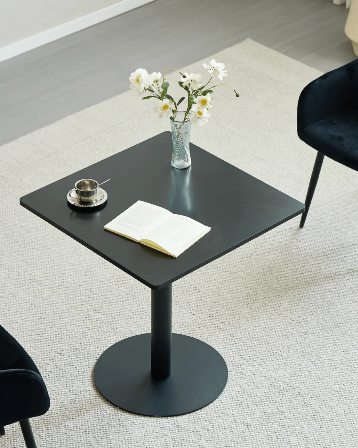 Nimara Stacey cafebord - 70 x 70 cm - Sort/Sort* Spiseborde
