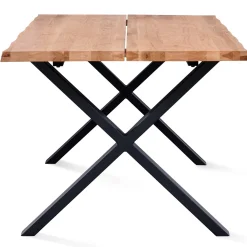 Nimara Susan plankebord - 200x95 cm - naturligt olieret eg med krydsben (Forberedt til tillægsplader)* Spiseborde