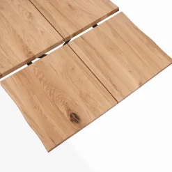 Nimara Susan plankebord - 200x95 cm - naturligt olieret eg med krydsben (Forberedt til tillægsplader)* Spiseborde