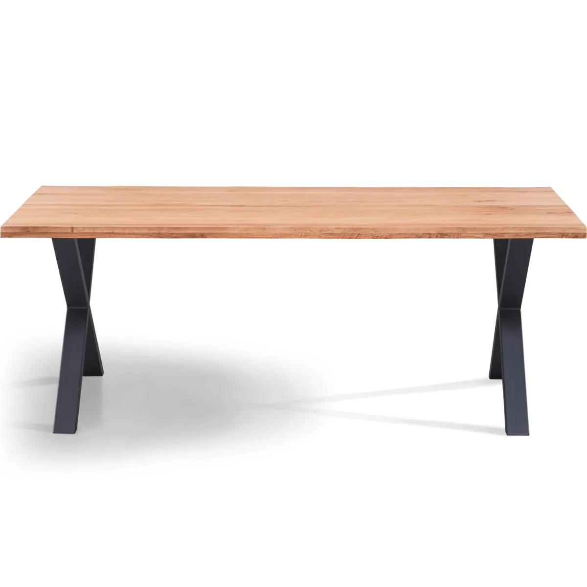 Nimara Susan plankebord - 200x95 cm - naturligt olieret eg med krydsben (Forberedt til tillægsplader)* Spiseborde