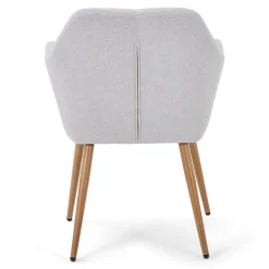 Nimara Vanessa spisebordsstol med armlæn - beige tekstil og egelook* Spisebordsstole