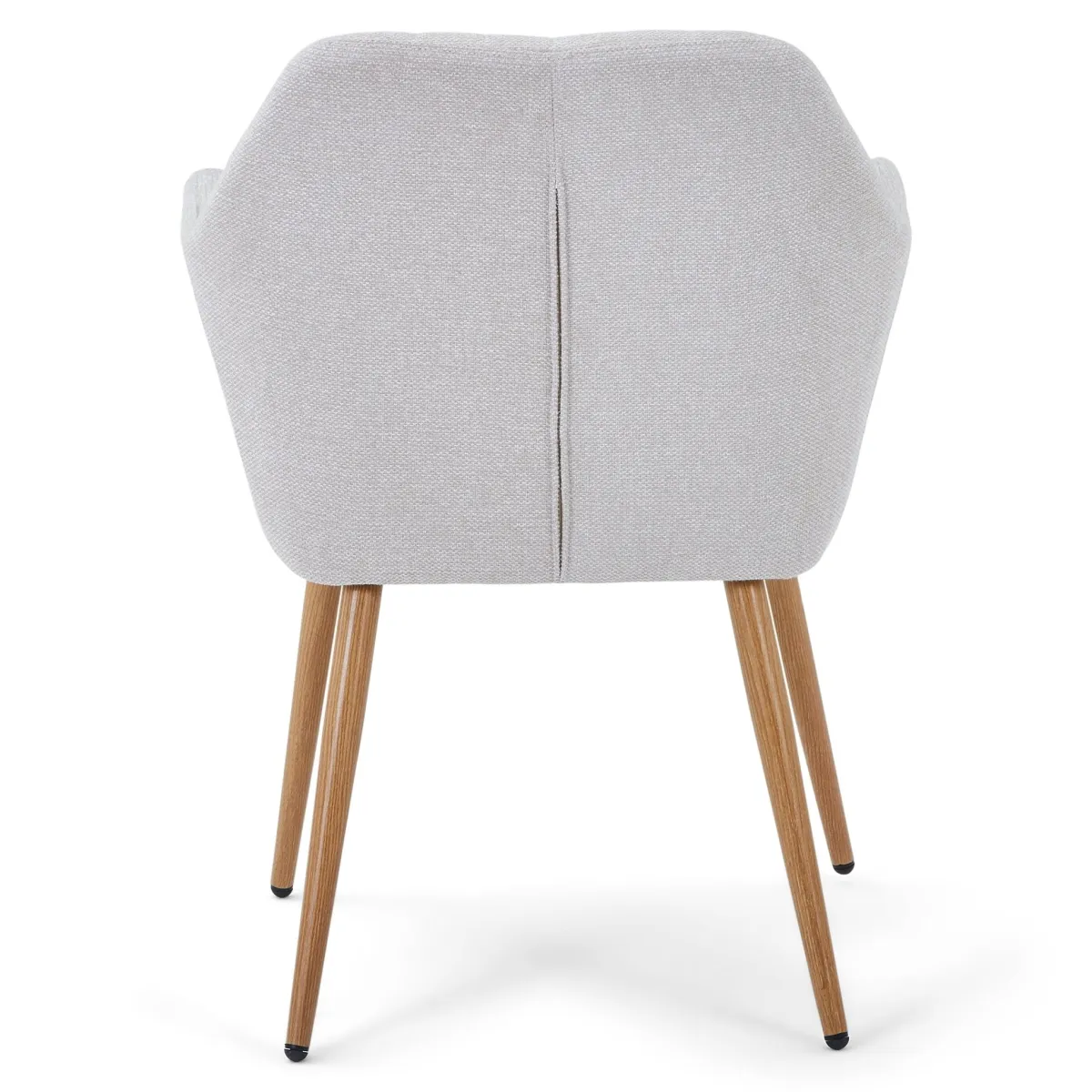 Nimara Vanessa spisebordsstol med armlæn - beige tekstil og egelook* Spisebordsstole